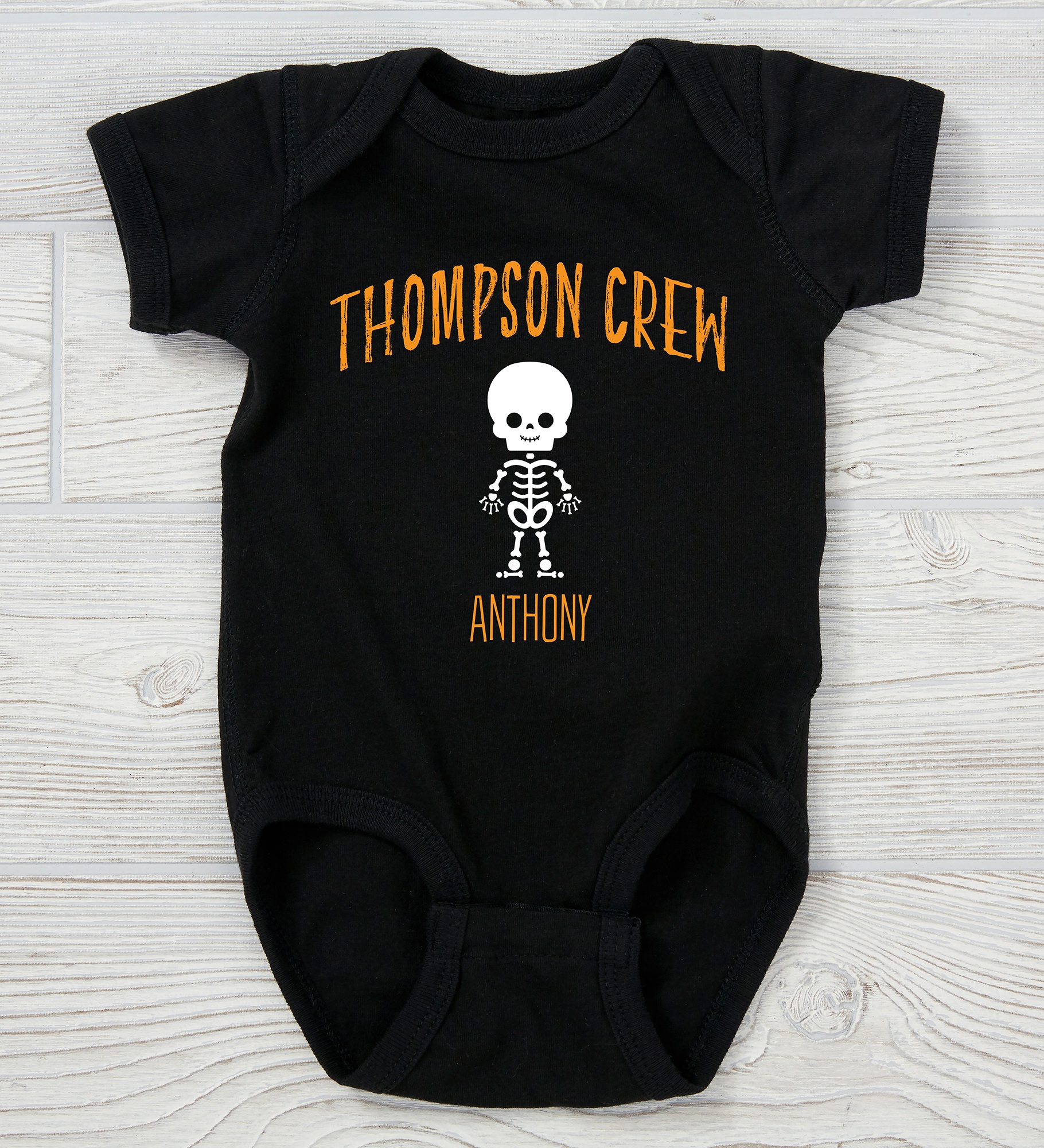 Skeleton Family Personalized Halloween Baby Clothing